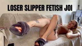 Grey Fuzzy Sipper JOI Loser for Femdom Feet