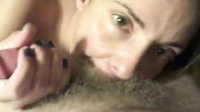 ”Naughty Blonde Fingering her snatch by the guy & blowjob”