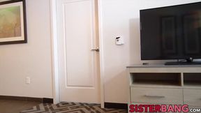 Two voluptuous sisters bang so hard with their kinky stepbrother