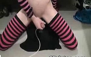 Crossdresser and sex toy