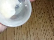 Frozen collected cum from strangers