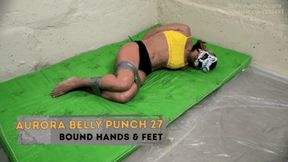 Aurora belly punch 27 - Bound hands & feet