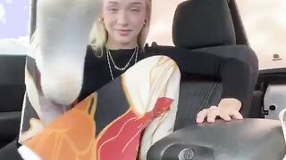 Foot Worship in Car