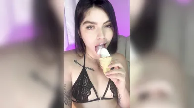 ME suck atop an ice cream during imagining its your dick.