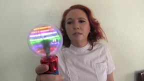 Mesmerized Nurse in Stockings masturbation