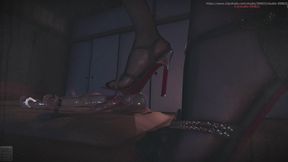 b027 Giantess shrinks slave, farts, facesitting, smells, tramples, sole training Cunnilingus