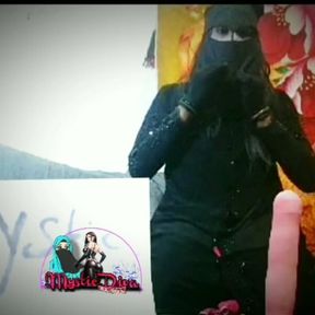 (Part - 1) Mystic Diva hijabi crossdresser geting coc k suc king training in niqab