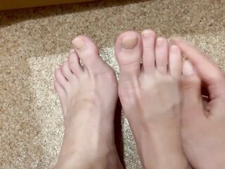 My vagina and feet in the mirror