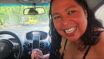 Hotwife DeisyYeraldine swallows stranger's cum then flashes ass in