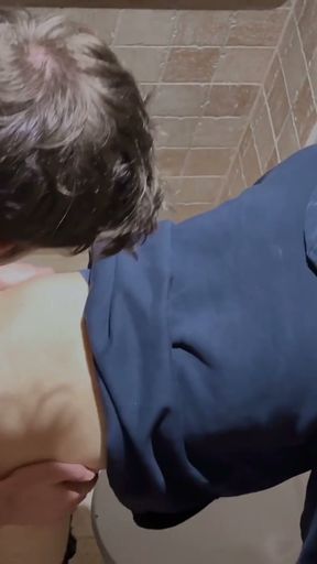I Let My Buddy Fuck Me In A Crowded Public Toilet - The Risk Made It So Hot   Clip 1