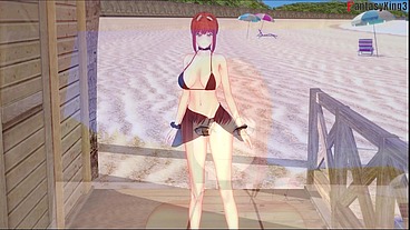 Makima Bikini FULL sex on the beach - Chainsaw man