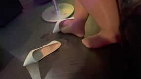 Partying in white Louboutins Part 2 Chiling in the club
