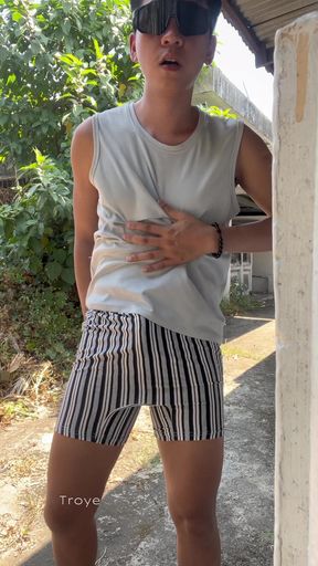 Kinky Asian Boy Cum in Boxer Brief