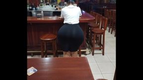 Big Ass Waitress Waiting for Order