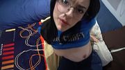 Virgin nerd girl who's a bit of a slut