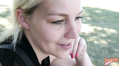 Secret hand job in the middle of Frankfurt! Mega Public with a lot of cum!!!