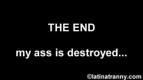 trans nikki montero hardcore toy dildo insertions destroying her asshole