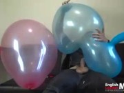 English Leather Master smokes cigars and jerks while blowing and popping balloons PREVIEW