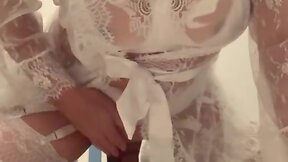 White underwear and enormous ebony horse prick inside