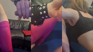 Sara Sterling taking it like a pro! While boyfriend Watched!