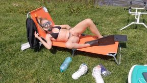 outdoor masturbation while i wear snorkel gear