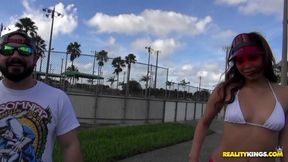 Smoking hot rollerblader Jade Dylans gets pounded hard