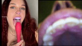 2 Views of Dildo Cam Deep Throat