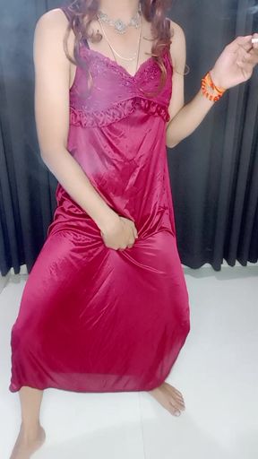 Indian stepmom wearing last night this dress looking beautiful