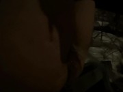 Pissing on the stairs