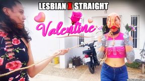 Straight Girl Turned Lesbian Bondage Slave On Valentine's Day (low res mp4)