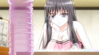 Animated Anime Eroge Bombshell women with Big Hooters Allows Lucky Bro to Have Titty Banged and Turf Job