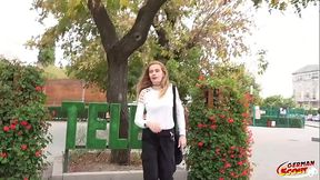 GERMAN SCOUT - Natural Ginger Teen Scyley Jam Pickup for Casting Fuck