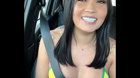Hot Asian woman wins Cabo Frio fan a special ride