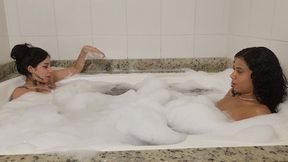 SEDUCTIVE NATHY WILL DELIGHT HER TATTOOED FRIEND IN THE BATHTUB - Part 1