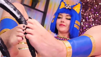 Ankha cosplay with tentackles Part 3