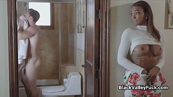 Black Valley Girls - Curvy black teen babe on thick white dick
