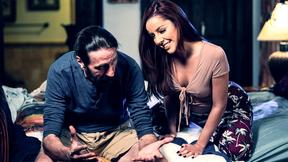 ”Naughty Latin stepdaughter meet & fuck huge cock mature step daddy”