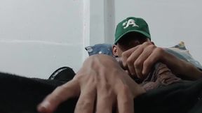 Milky Latino twink masturbates till thick cumshot eruption