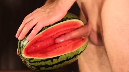 water melon cum - fucking a melon and cumming