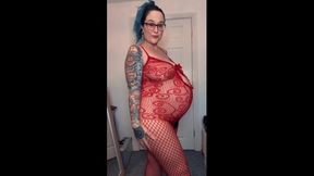 Trying On Bodystockings whilst 37 weeks Pregnant