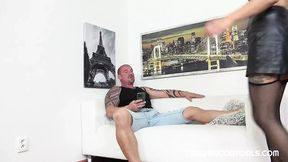 Tattooed bitch loves hard dicks