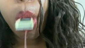 Giantess Drooling on Pickup Truck