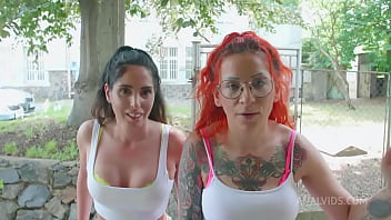 Anal casting for Linda del Sol and Natasha Ink 0% pussy DAP, balls deep anal, rimming, piss, cum swallow, lesbo 5on2 BBC PAF019