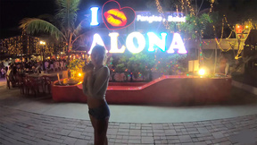 Amateur couple watches a fire show & has  sex once back in the hotel