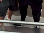 Twinks having fun in public elevator (HUGE CUMSHOTS)