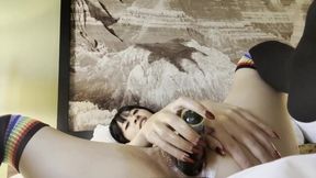 Fucking a cucumber and plantain