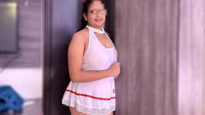 hot desi girl in nurse costume tight pussy fucked, husband-wife xxx romance