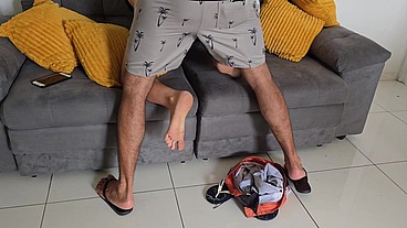 Arquiteto estava indo embora e os pedreiros desceram sua calça e tome rola em todos os cômodos da casa.