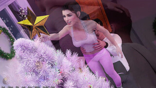 Being A DIK #218 - Dark haired School Gal Pushes My Head Into her Booty While She Puts The Star On The Tree