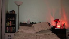 bbw girlfriend does sexy yoga poses before bed